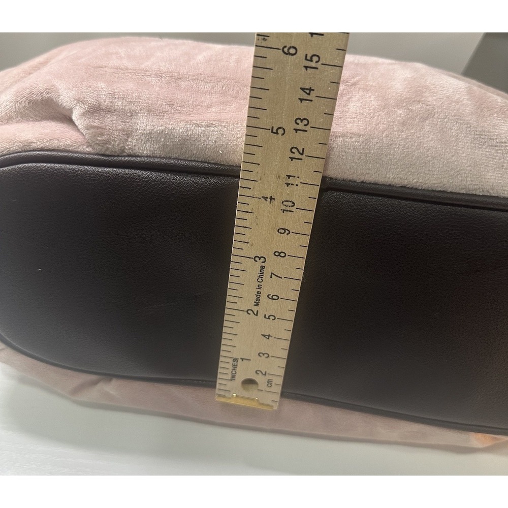 Juicy Couture Satchel Bag The Key To Juicy Blush Chocolate Velour NWT - Picture 11 of 16